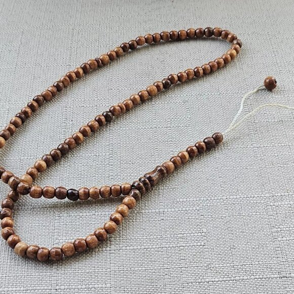 Prayer Beads Religious Tasbeeh Brown Real Wood Beads Tasbeh Handmade Beads New - Picture 3 of 8